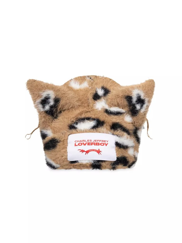 Charles Jeffrey Loverboy Fluffy Chunky Ears Leopard Beanie 1