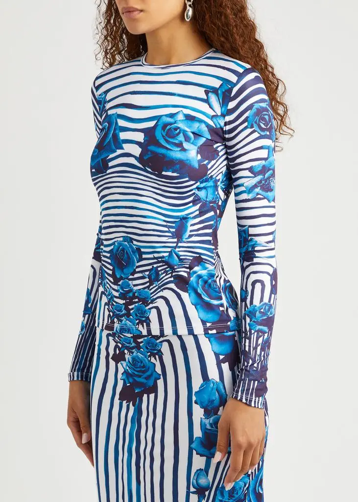 Jean Paul Gaultier Flower Body Morphing stretch-jersey top  2