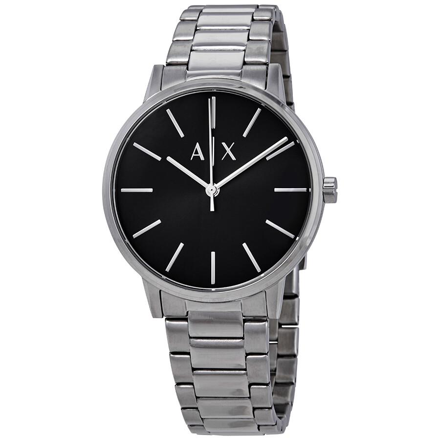 Armani Exchange Open Box - Armani Exchange Cayde Black Dial Men's Watch AX2700