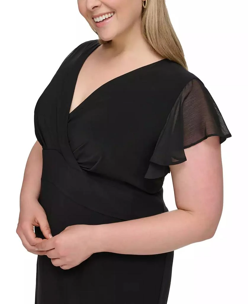 Tommy Hilfiger Plus Size Flutter-Sleeve A-Line Dress 6