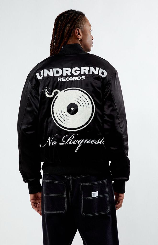 PacSun Underground Records Satin Bomber Jacket - Jackets