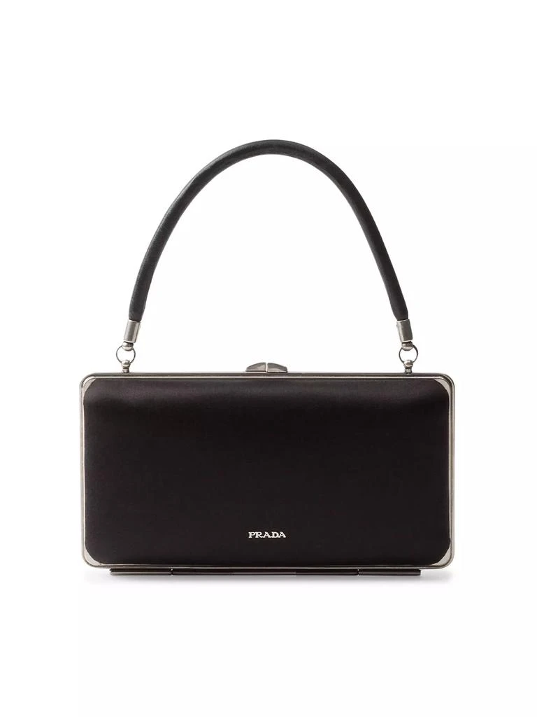 Prada Embroidered Satin Clutch 4