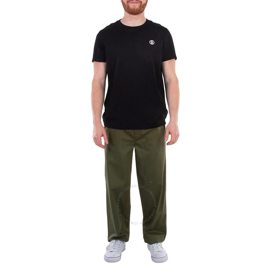 Burberry Ernest Contrast Trim Twill Cotton Trousers