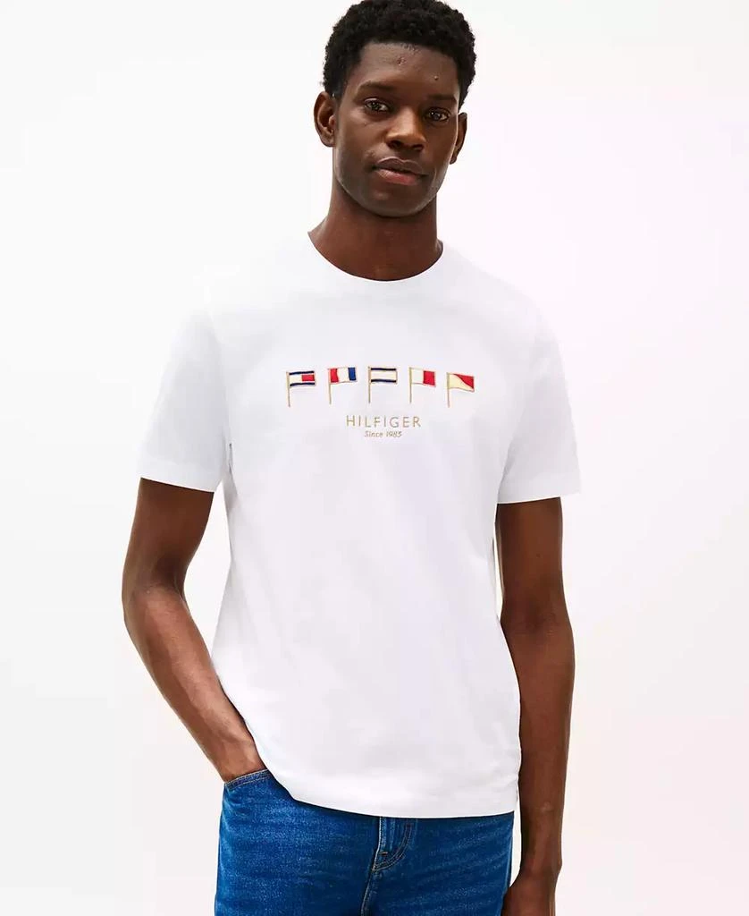 Tommy Hilfiger Men's Embroidered Nautical Flag T-Shirt 1