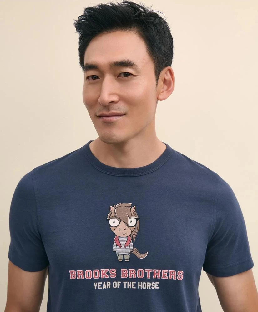 Brooks Brothers Men
s Lunar New Year 100% Cotton Graphic T-Shirt 3