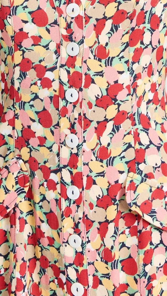 Rixo Rixo - Olina Floral Collared Mini Dress 5