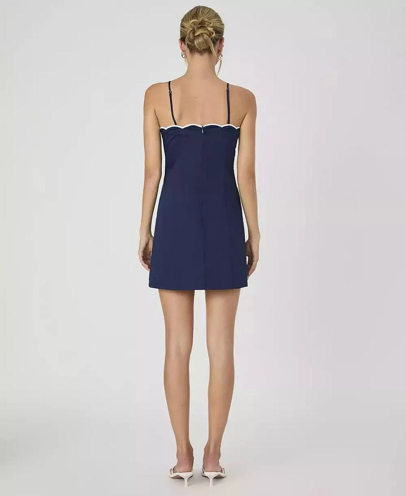 French Connection Women's Alexis Cotton Scallop Mini Dress 2