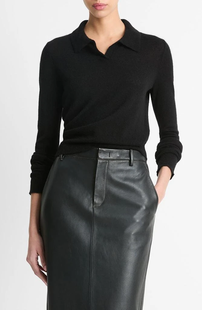 Vince Wool Blend Polo Sweater 1