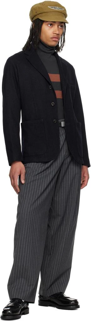 RRL Navy Unconstructed Jacquard-Knit Sport Blazer 4