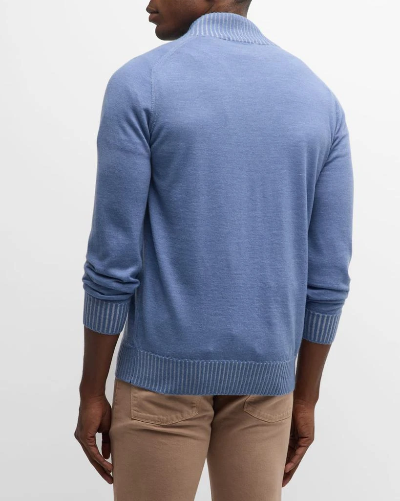 Fioroni Men's Duvet Cashmere Full-Zip Sweater 3