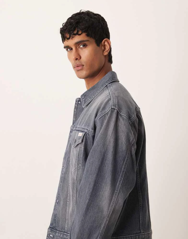 Calvin Klein Calvin Klein Jeans trucker denim jacket co-ord in dark wash blue 3