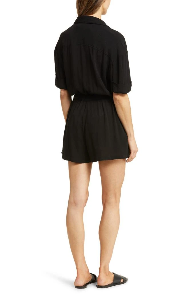Elan Cuff Sleeve Cover-Up Romper 2