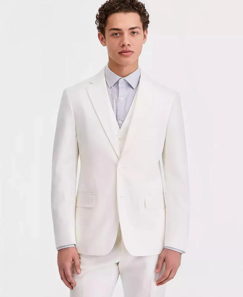 Tommy Hilfiger Mens Modern Fit Suit Jacket Blazer 40 S Beige Tan Solid Stretch