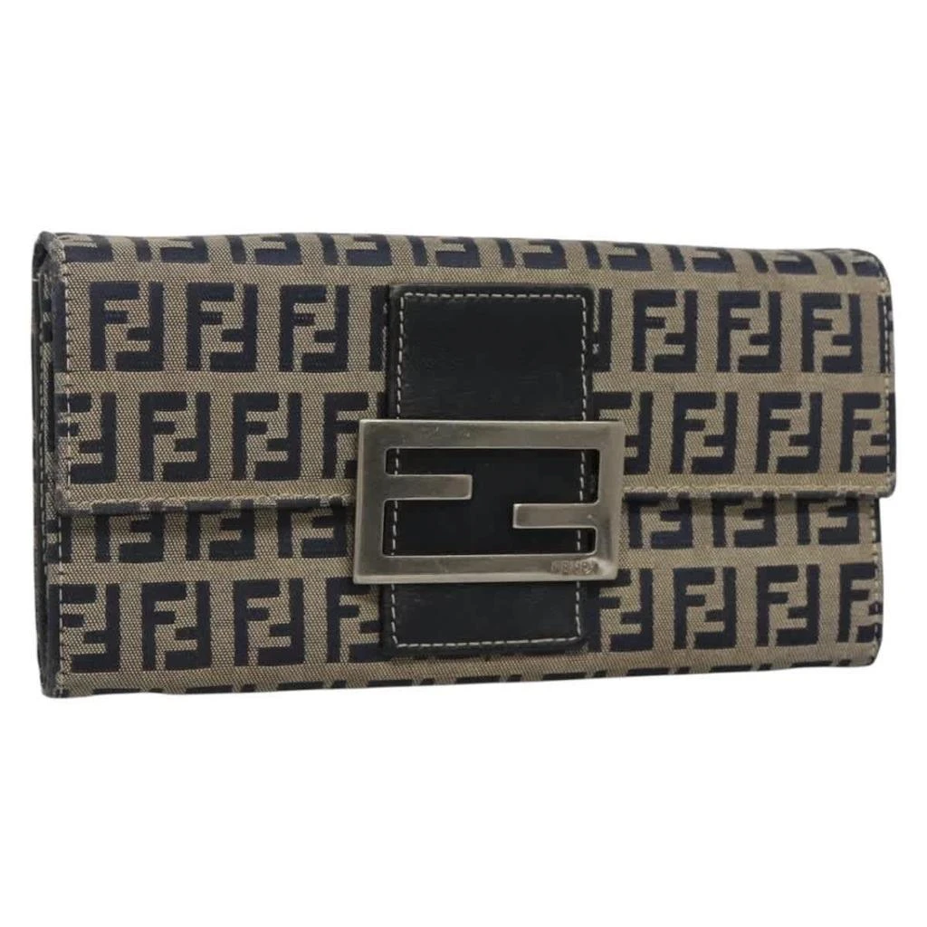 Fendi Ff Continental Wallet Canvas Canvas Wallets Accessory (Pre-Owned)