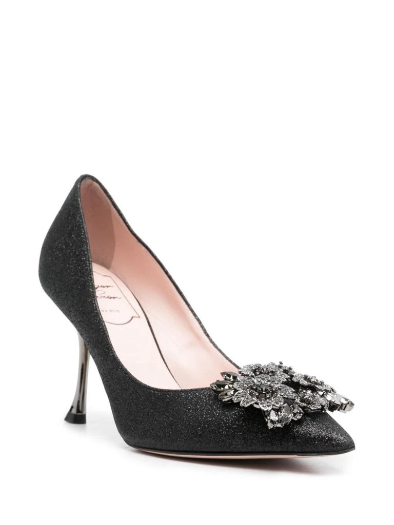 Roger Vivier ROGER VIVIER - Rv Bouquet Strass Leather Pumps 2