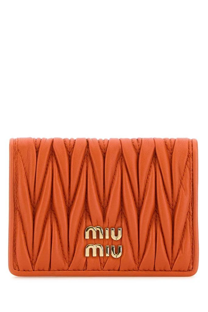 Miu Miu Miu Miu Logo-Lettering Matelassé Cardholder 1