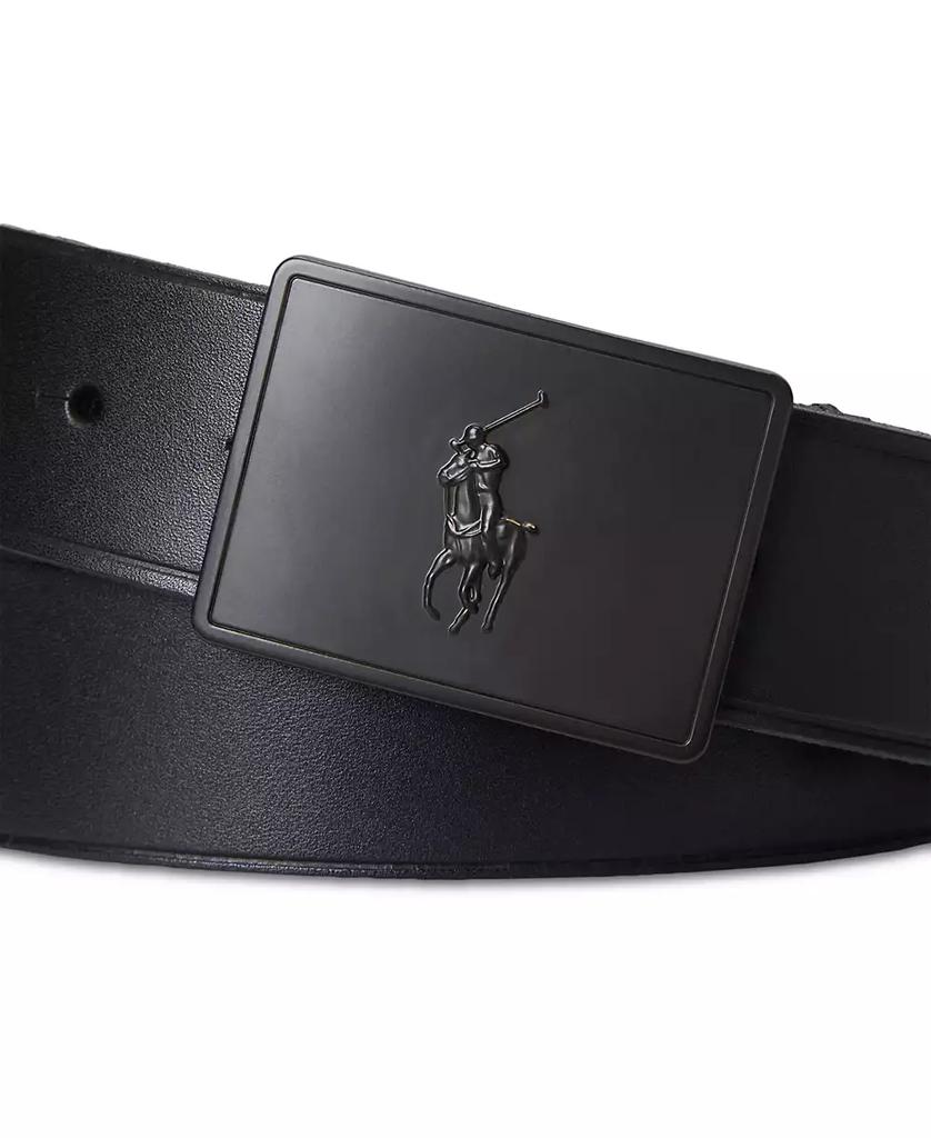 Ralph Lauren Men's Plaque-Buckle Leather Belt