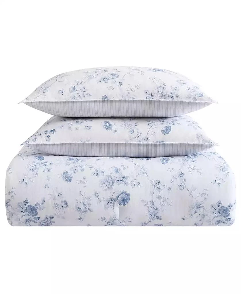 Laura Ashley Belinda Cotton Reversible 3 Piece Comforter Set 10