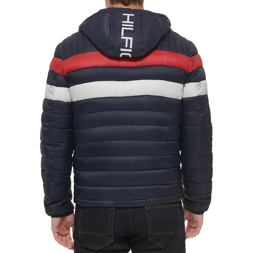 Tommy Hilfiger Men's Quilted Color Blocked Hooded Puffer Jacket 2