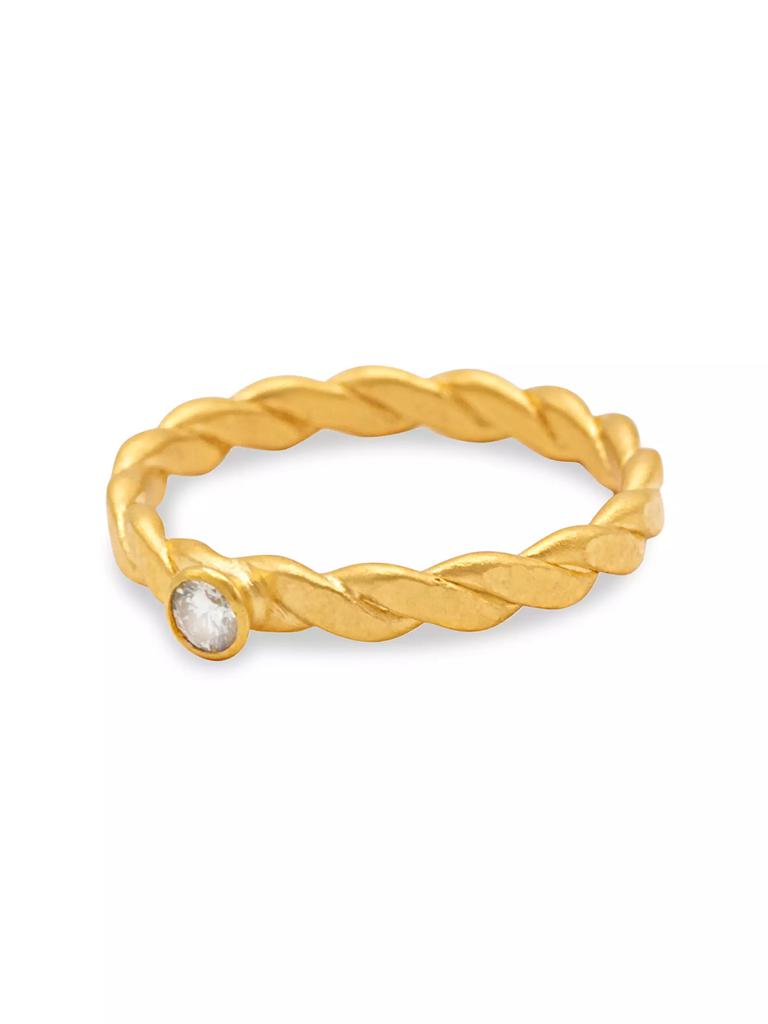 Gurhan 24K Yellow Gold & Diamond Twist Stacking Ring