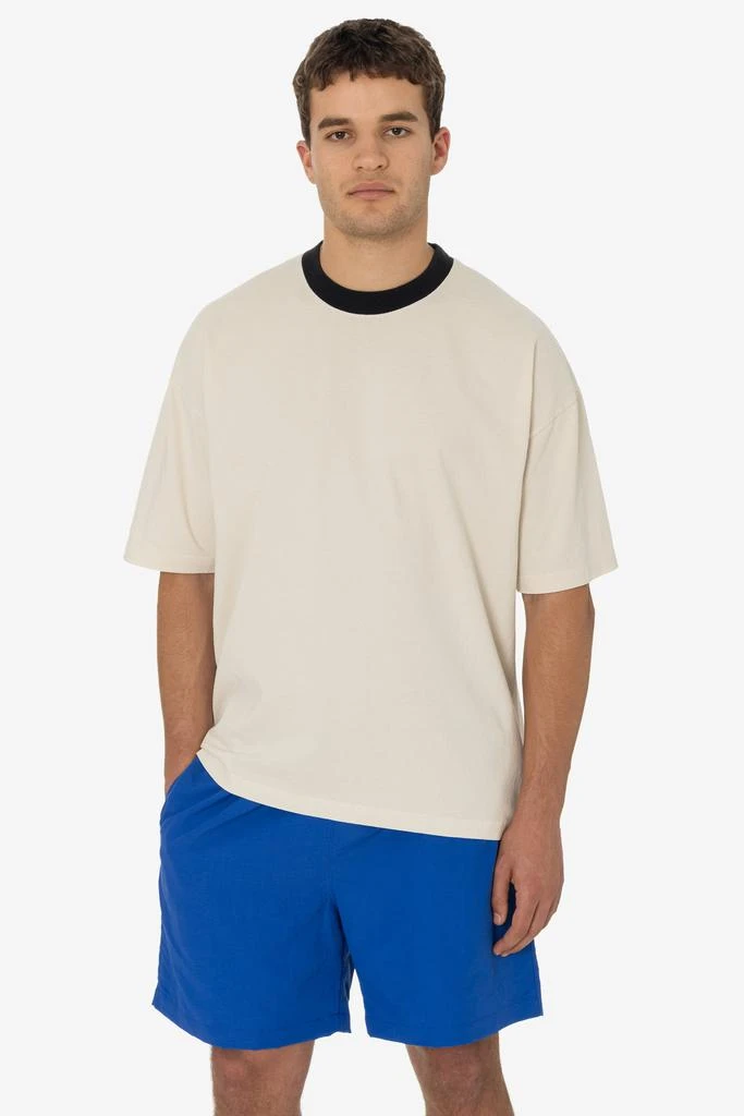 Los Angeles Apparel 1801GDRIN - 6.5oz Garment Dye Crew Neck Ringer T-Shirt 21