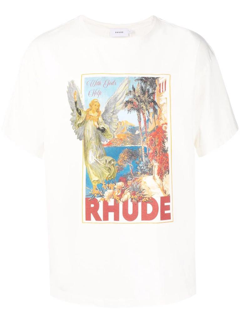 Rhude graphic-print cotton T-shirt - men