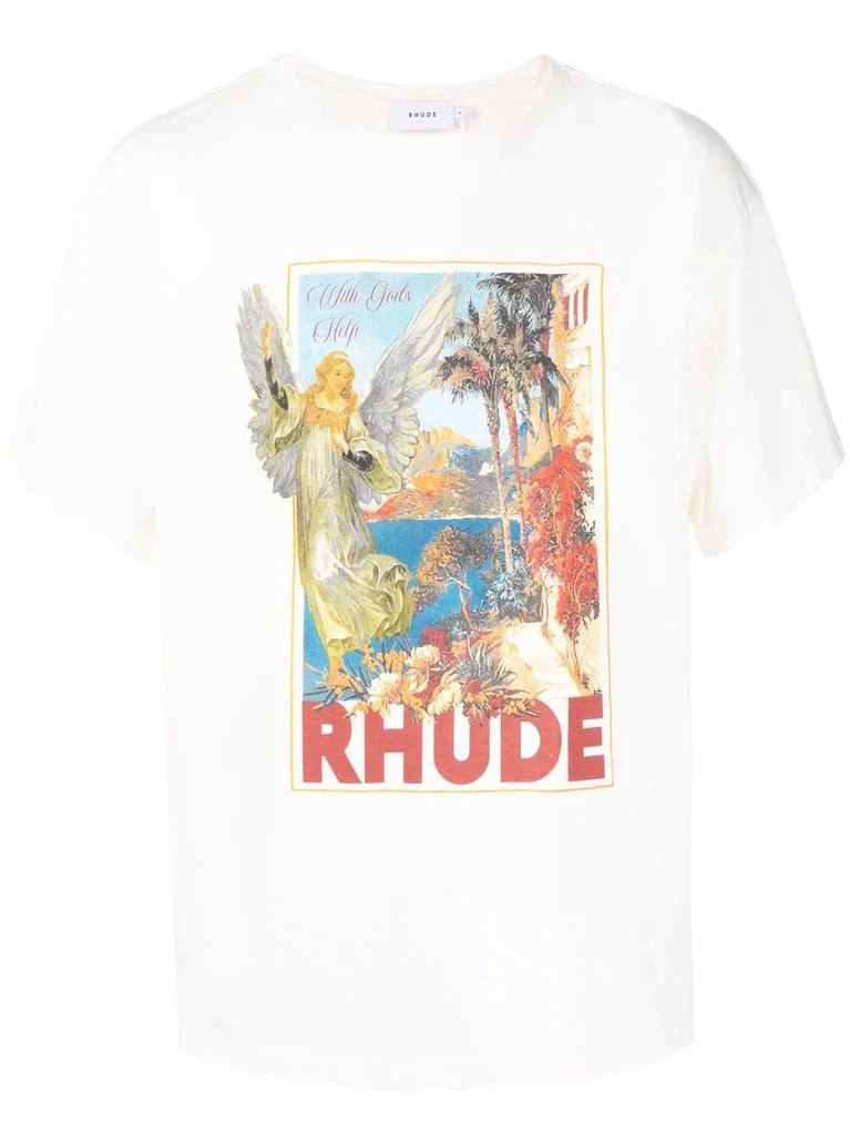 Rhude graphic-print cotton T-shirt - men 1