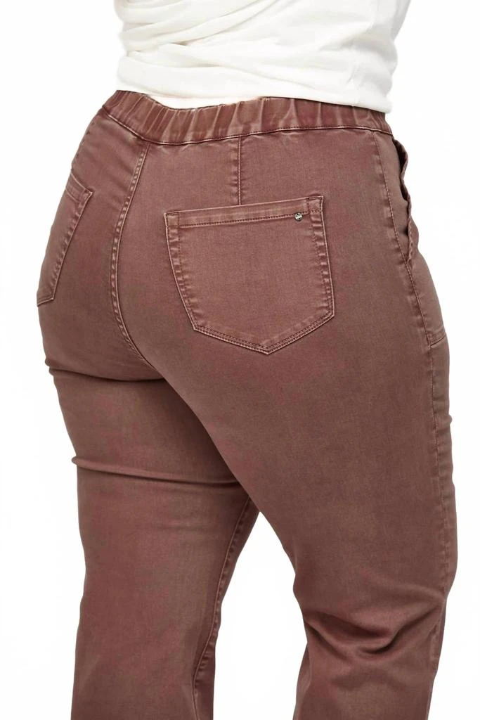 mica denim High Rise Crop Jogger In Cocoa 5
