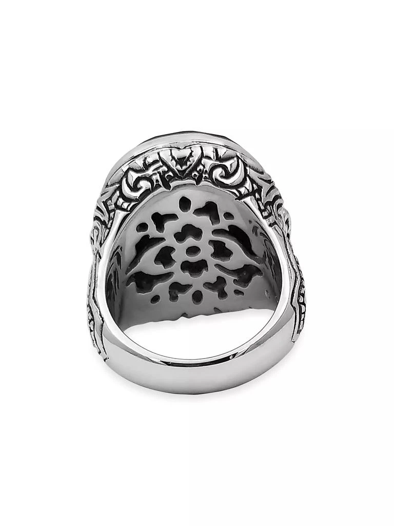 Stephen Dweck Garden Of Stephen Sterling Silver, Mother Of Pearl & Agate Doublet Ring 4