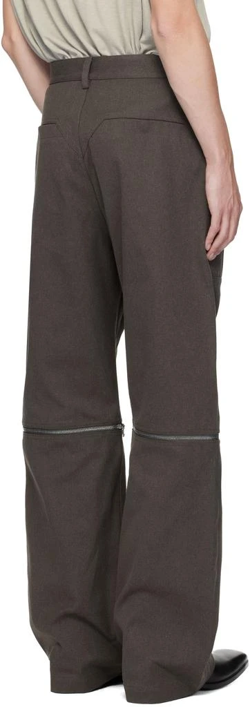 Rick Owens Brown Concordians Strobe Convertible Jeans 3