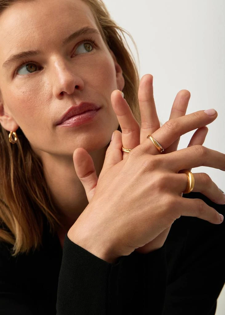 Missoma X Lucy Williams Entwine two-tone ring  2