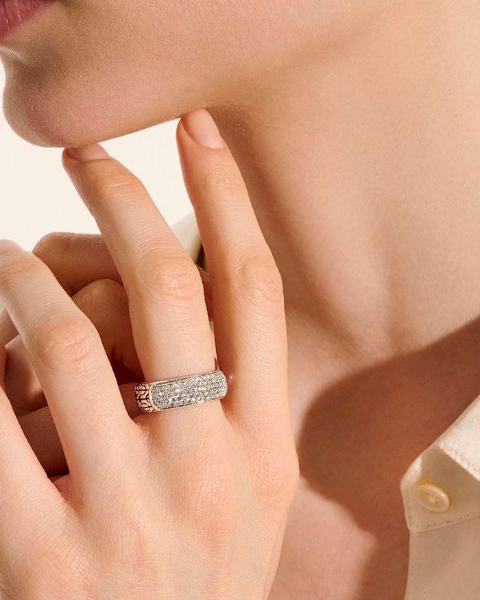 John Hardy Sterling Silver JH Essentials Pavé Diamond Band Ring, 1.07 ct. t.w.