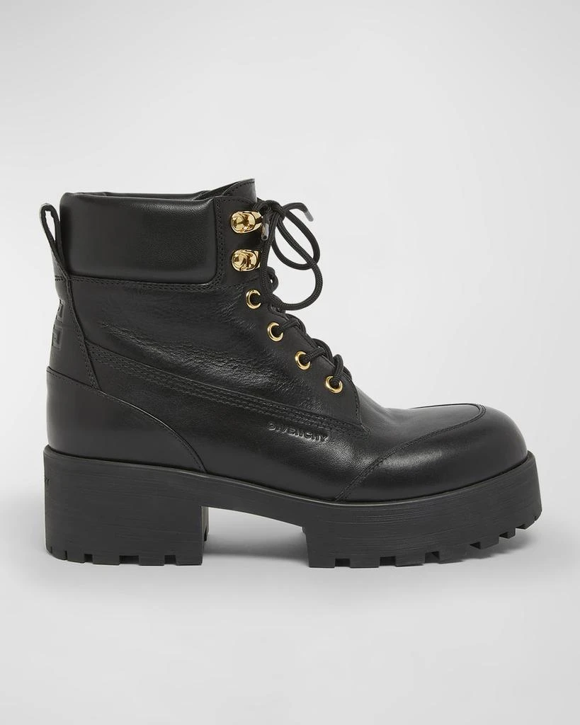 Givenchy Trekker Leather Lace-Up Hiker Boots 1
