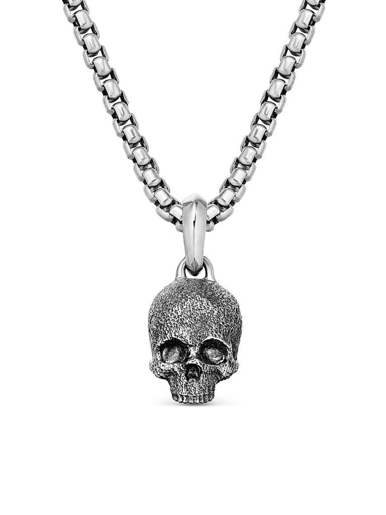 David Yurman Sterling Silver Waves Skull Amulet