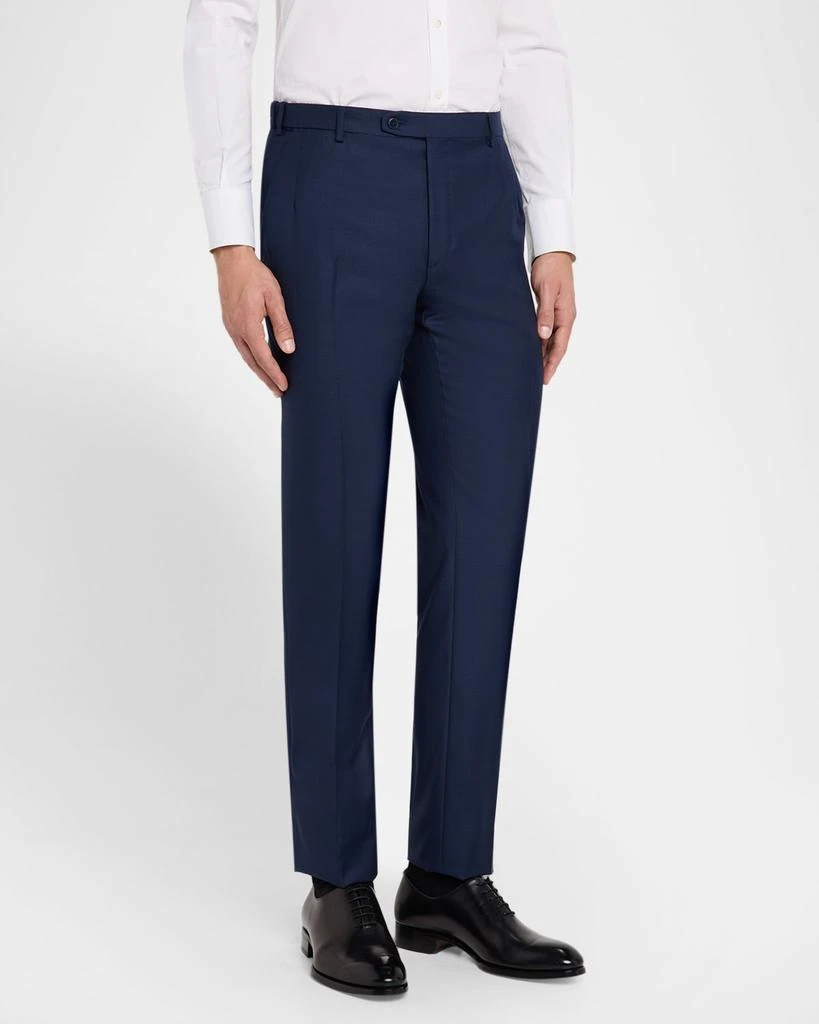 Brioni Men's Wool Textured Straight-Fit Formal Pants 4