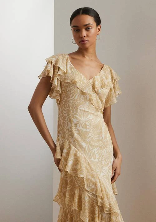 Ralph Lauren Ralph Lauren Floral Ruffle Trim Georgette Gown 4