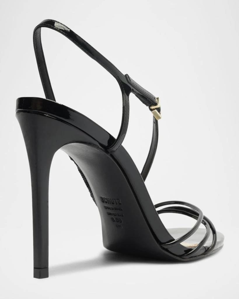 Schutz Inez Strappy Leather Slingback Sandals 3