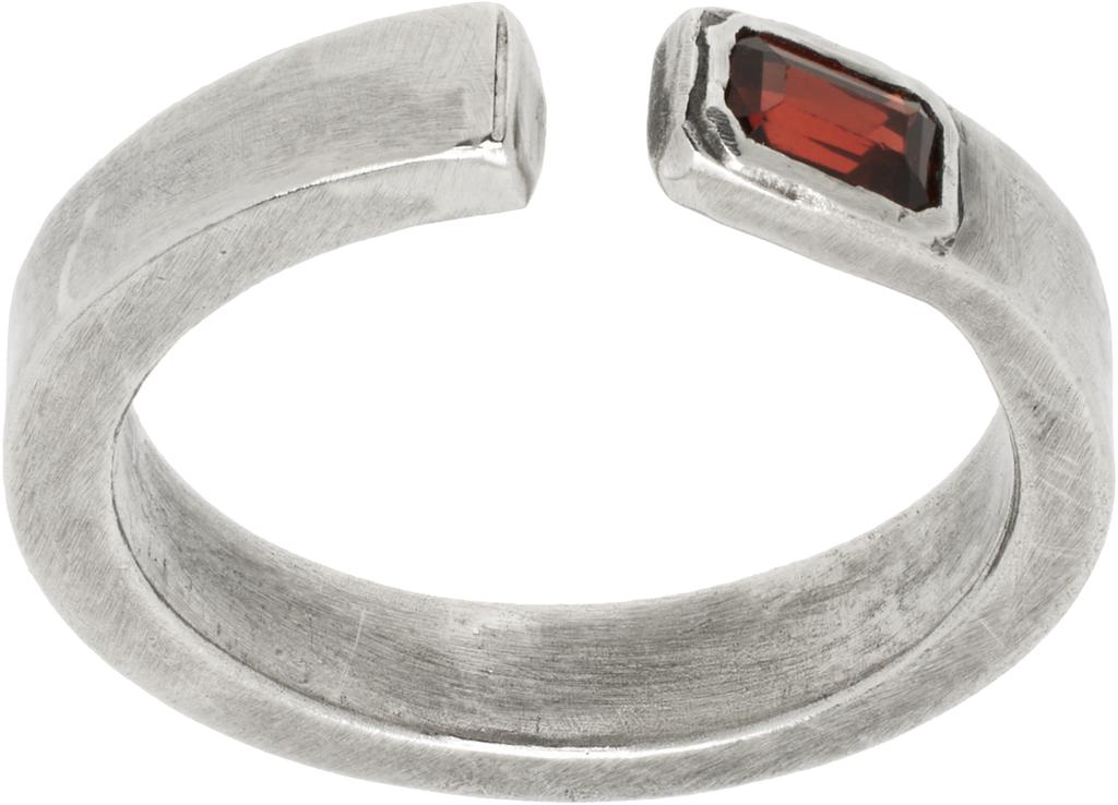 Title of Work Silver Iolite Open Ring