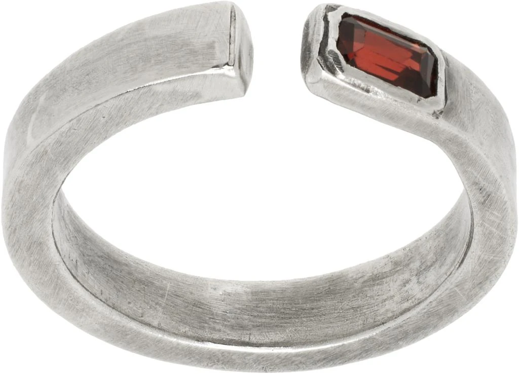 Title of Work Silver Iolite Open Ring 1
