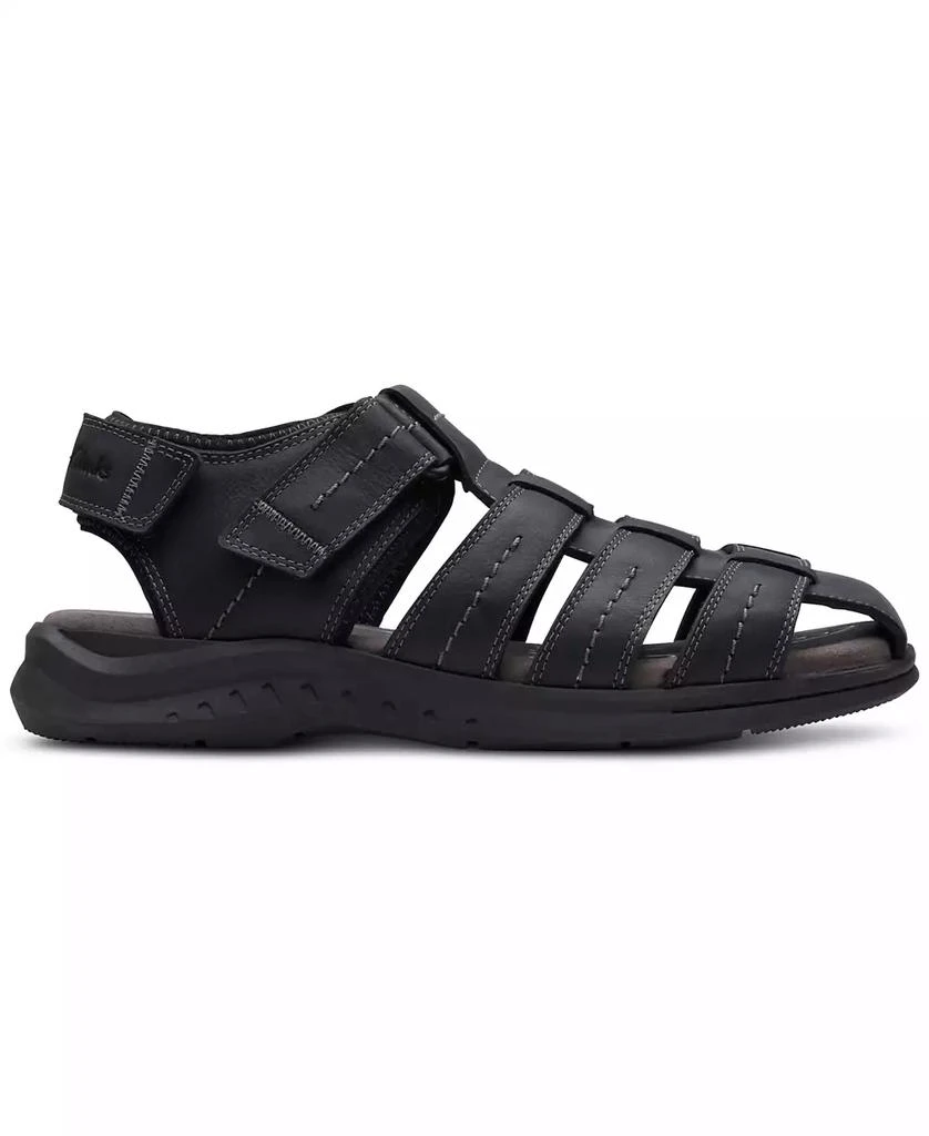 Clarks Men's Walkford Fish Tumbled Leather Sandals 3