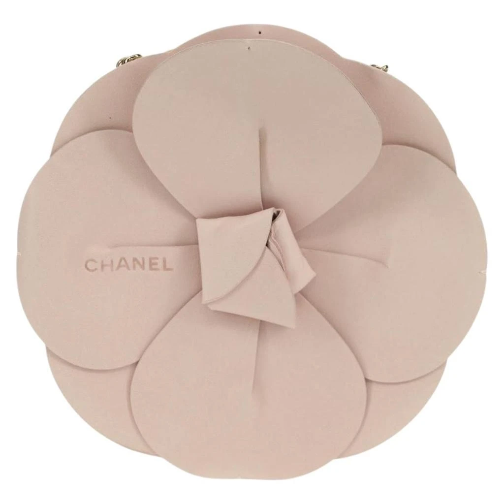 Chanel Camellia Round Clutch With Chain Satin Satin Clutche & Pouche Bag (Pre-Owned) 1