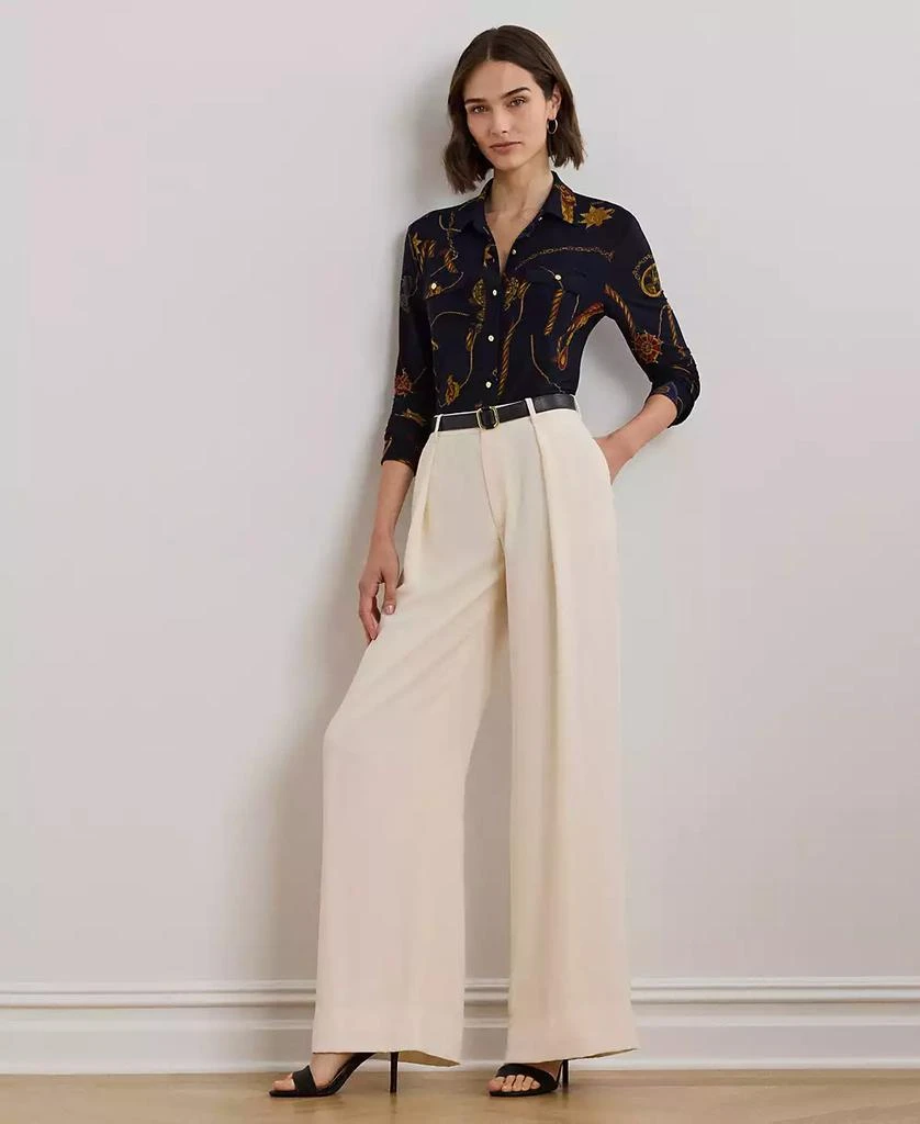 Ralph Lauren Women's Slim-Fit Belting-Print Jersey Shirt 4