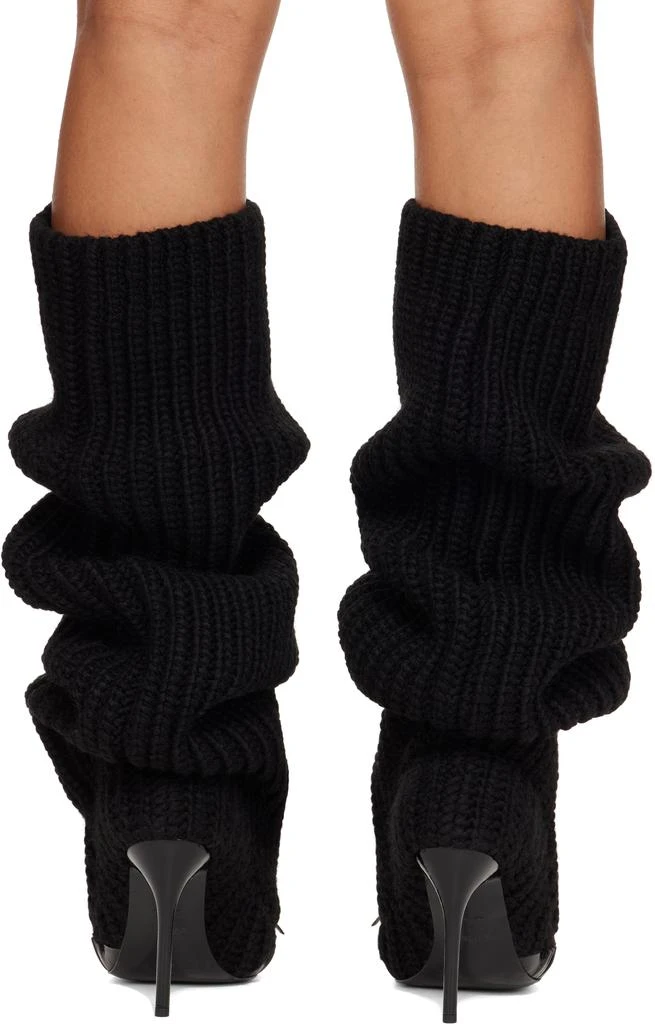 We11done Black Knee High Knit Tall Boots 2