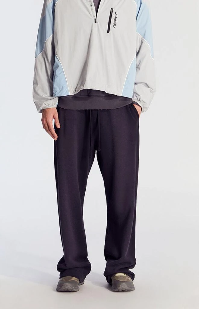 PacSun Black Washed Fleece Extreme Baggy Sweatpants 1