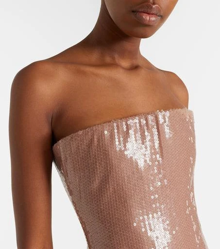 Alex Perry Sequined strapless gown 4