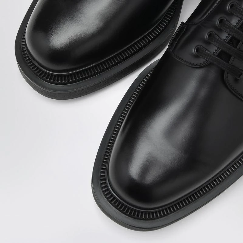 Prada Black lace-up shoes in polished leather 5