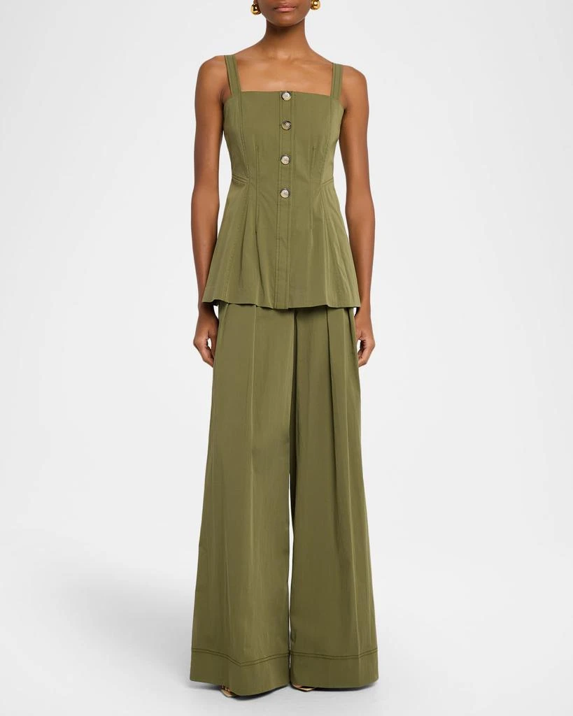 VERONICA BEARD Kariselle Sleeveless Square-Neck Top 2