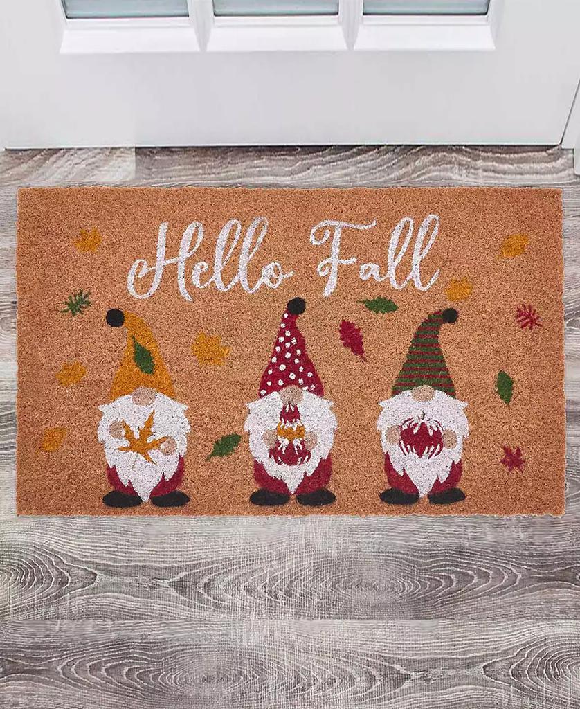 VCNY Home Hello Fall Gnome Coir Outdoor Doormat, 18" x 30"