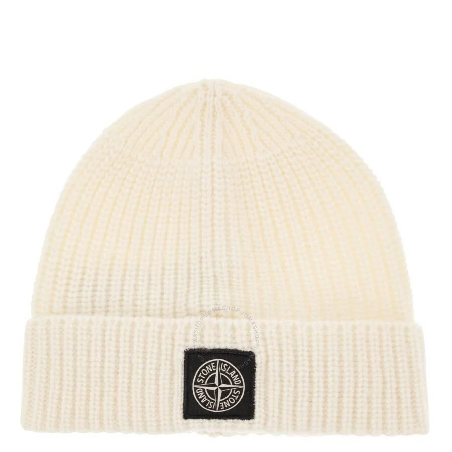 Stone Island Men's Beanie With Logo Patch 1