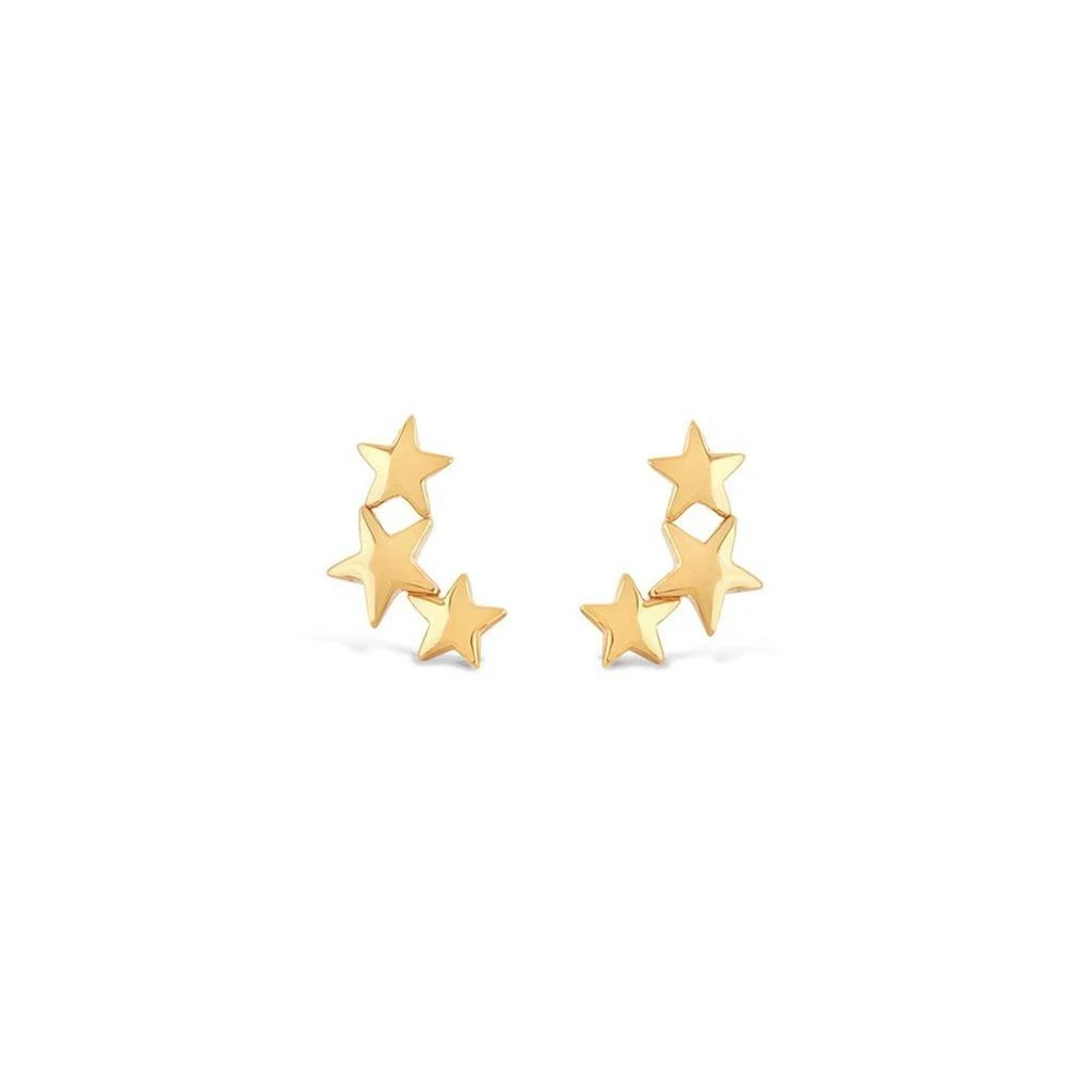 Dinny Hall Gold bijou trio of star studs 2